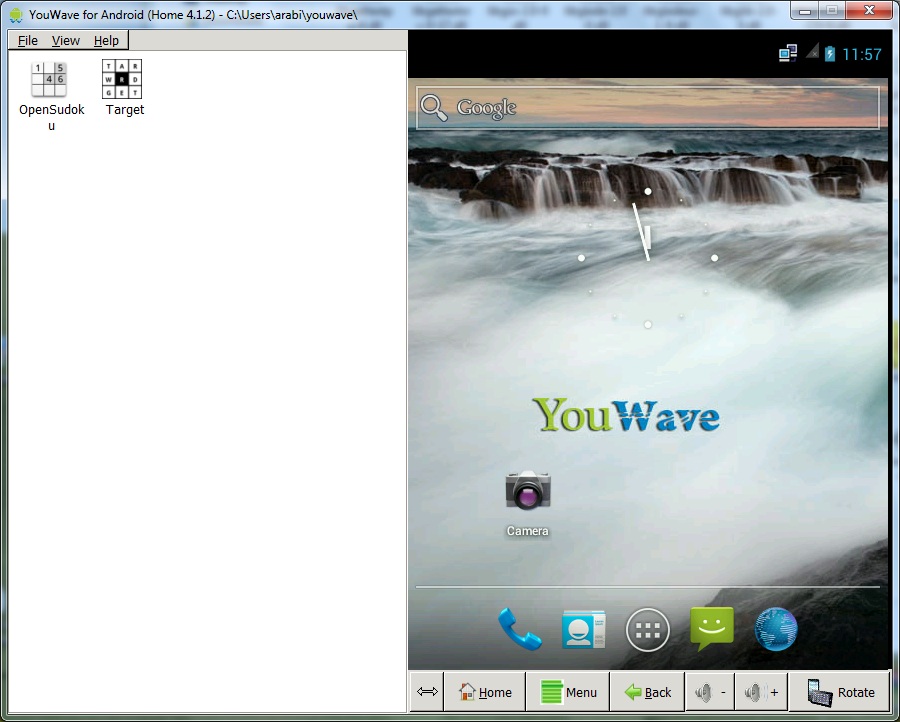 برنامج YouWave لمحاكاة تطبيقات الاندرويد