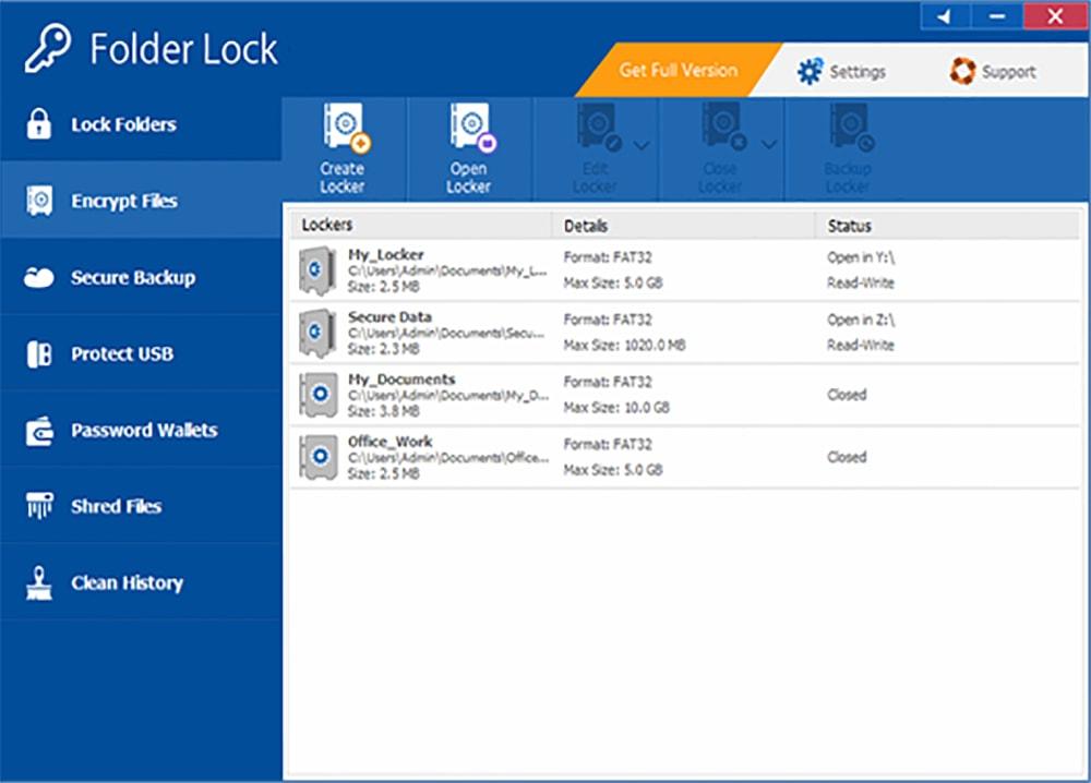 ترميز الملفات في برنامج قفل الملفات Folder Lock