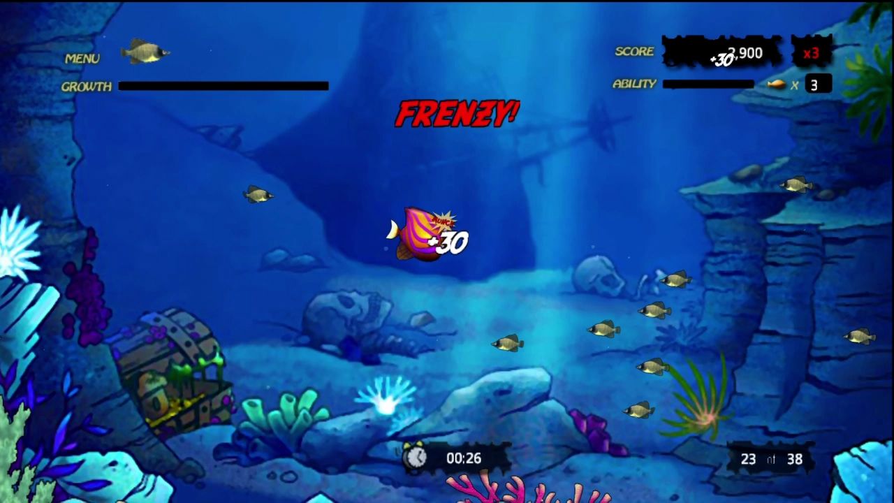 صورة من لعبة feeding frenzy للكمبيوتر