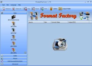 صورة من واجهة تحميل برنامج Format Factory