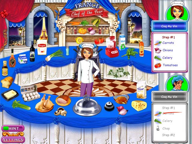صورة من اعدادات لعبة المطعم