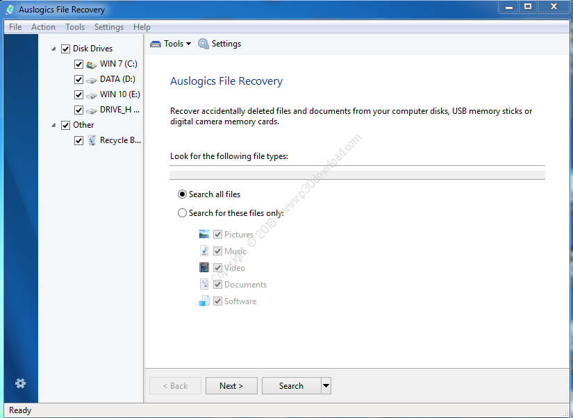 تحميل برنامج Auslogics File Recovery