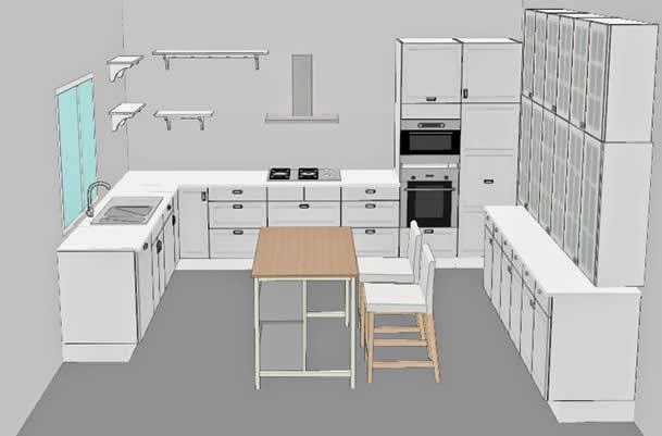 امكانية عرض التكلفة التقريبية من خلال برنامج تصميم المطابخ IKEA Home Kitchen Planner