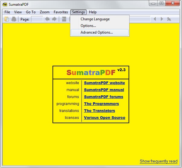 صغر حجم برنامج sumatra للكمبيوتر