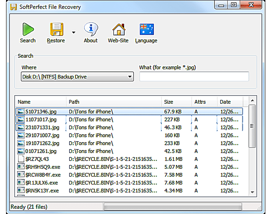 قدرة برنامج Active File Recovery للكمبيوتر علي إسترجاع الملفات