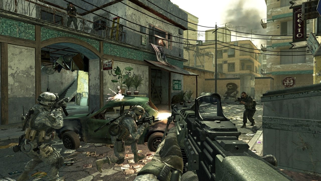 التصويب في لعبة Call of Duty 4 Modern Warfare
